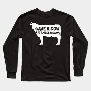 Eat a Vegetarian - Anti Vegan Funny Meat Lover Long Sleeve T-Shirt